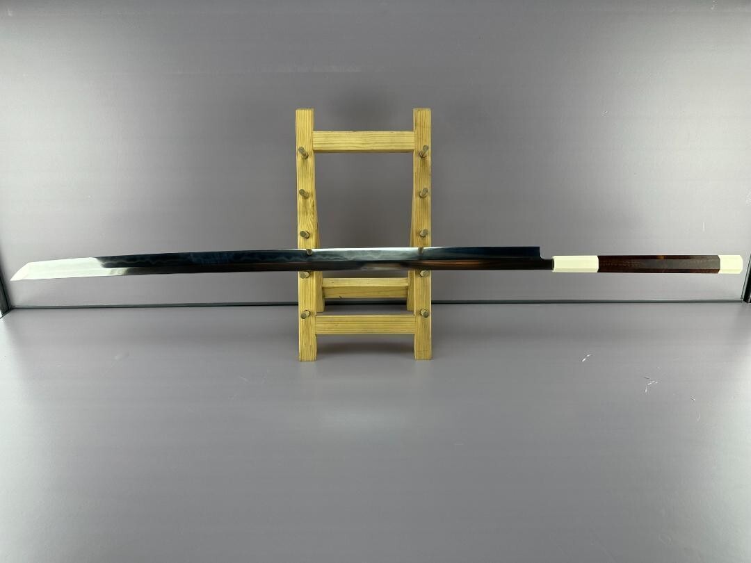 Japanese Maguro Tuna Knife 900mm / 35 in Tamahagane Blue White Steel + Saya