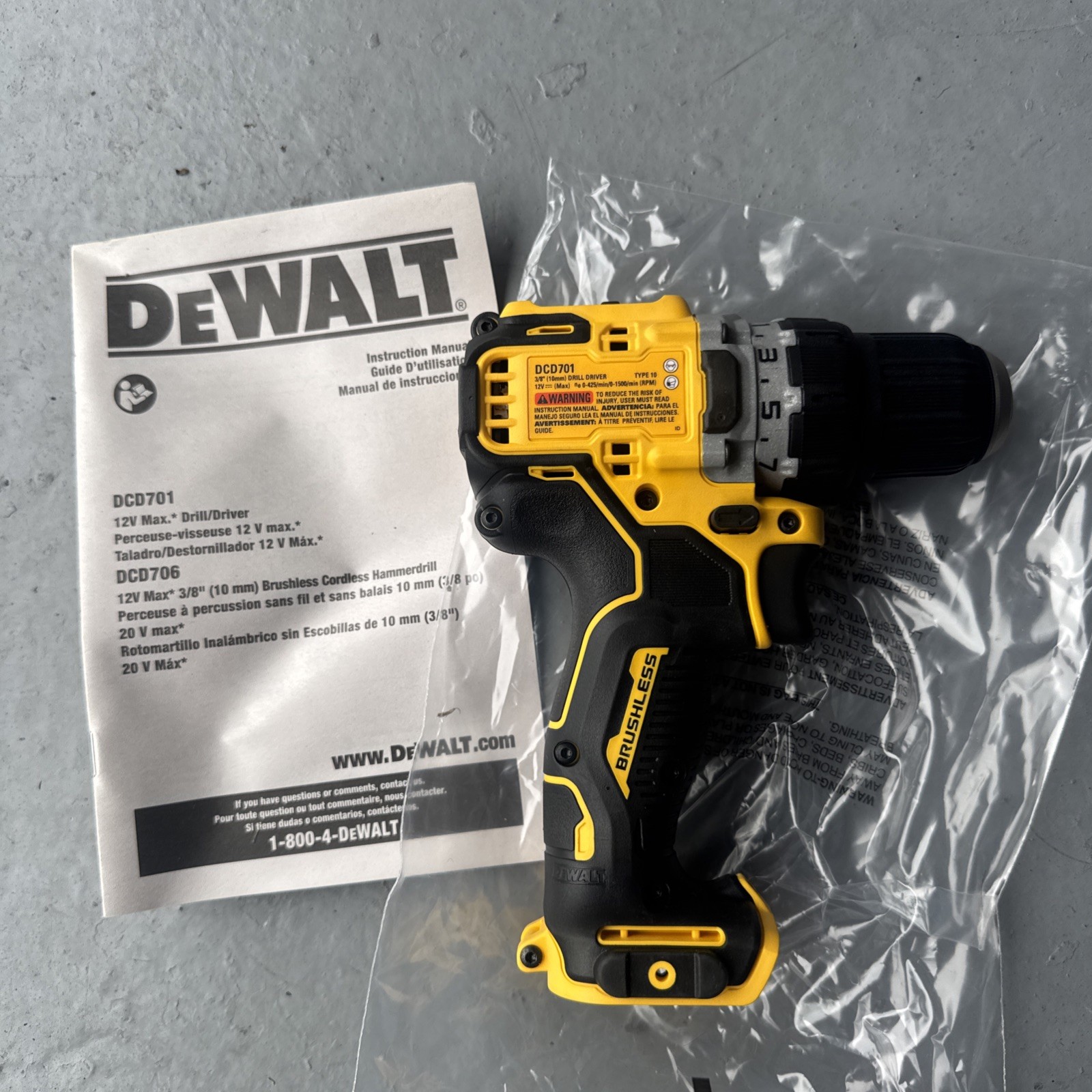 DEWALT DCD701 XTREME 12-VOLT 12V CORDLESS BRUSHLESS 3/8″ DRILL DRIVER – NEW!