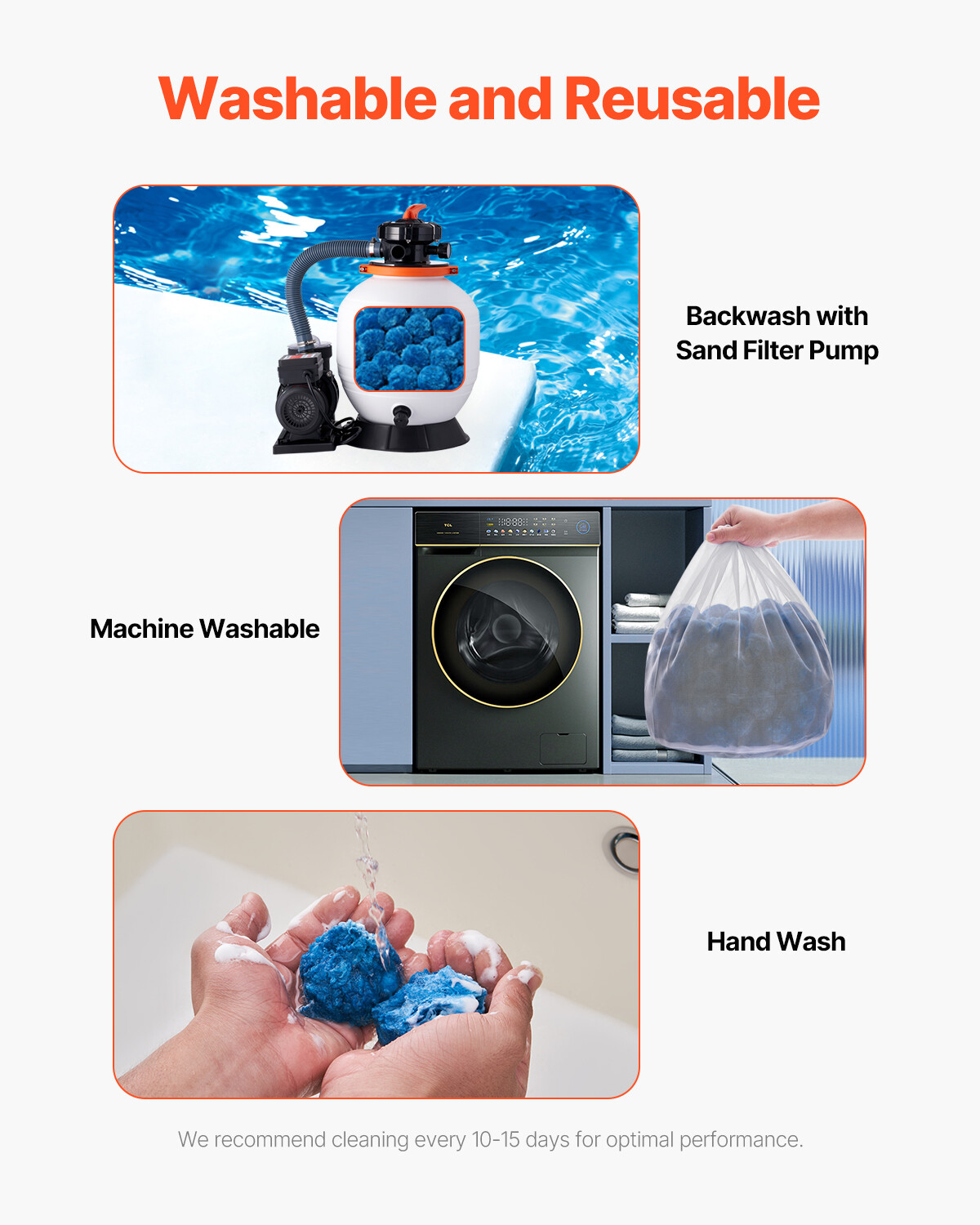Pool Filter Balls for Sand Filter Pump Swimming Pool 4 lbs Reusable Blue