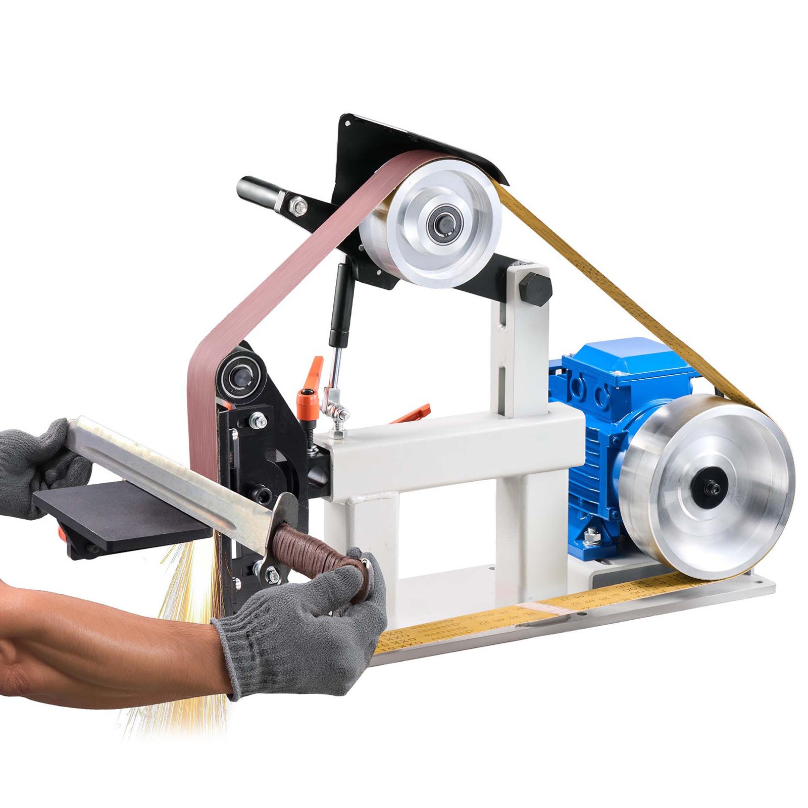 VEVOR 2×82″ Belt Grinder Sander w/ 2HP Motor & VFD 3 Tool Rest Speed Adjustable