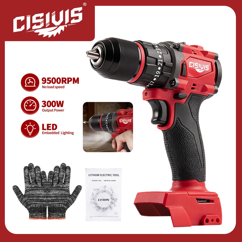 Compatible Milwaukee M18 Battery 35N.m Brushless Drill Driver Bare Tool