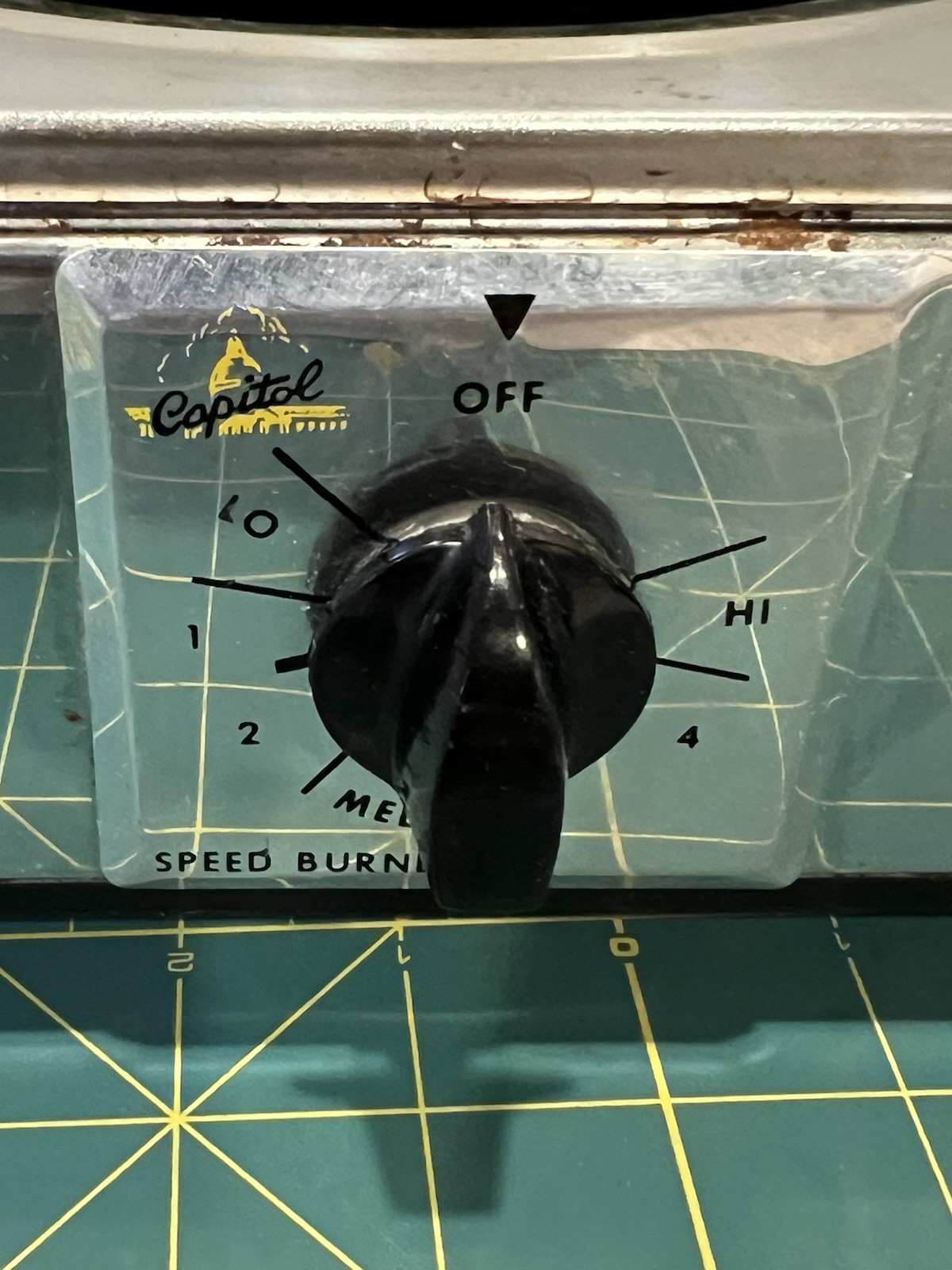 13×8” RARE Capitol Single Electric Burner USA Works Tested CUL 250 VINTAGE 1100w