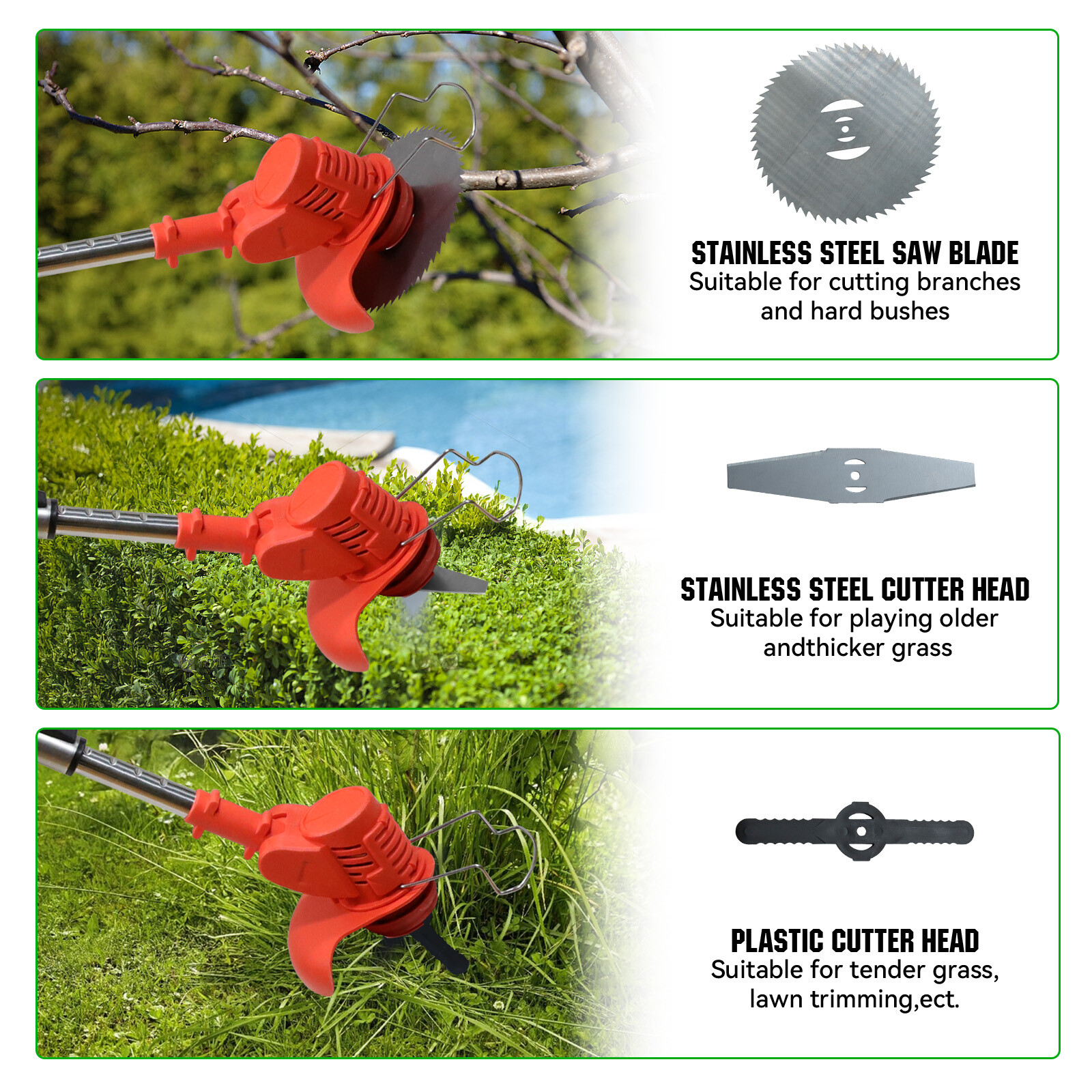 2026New Foldable Cordless Electric Grass String Trimmer Lawn Cutter Brush Mower