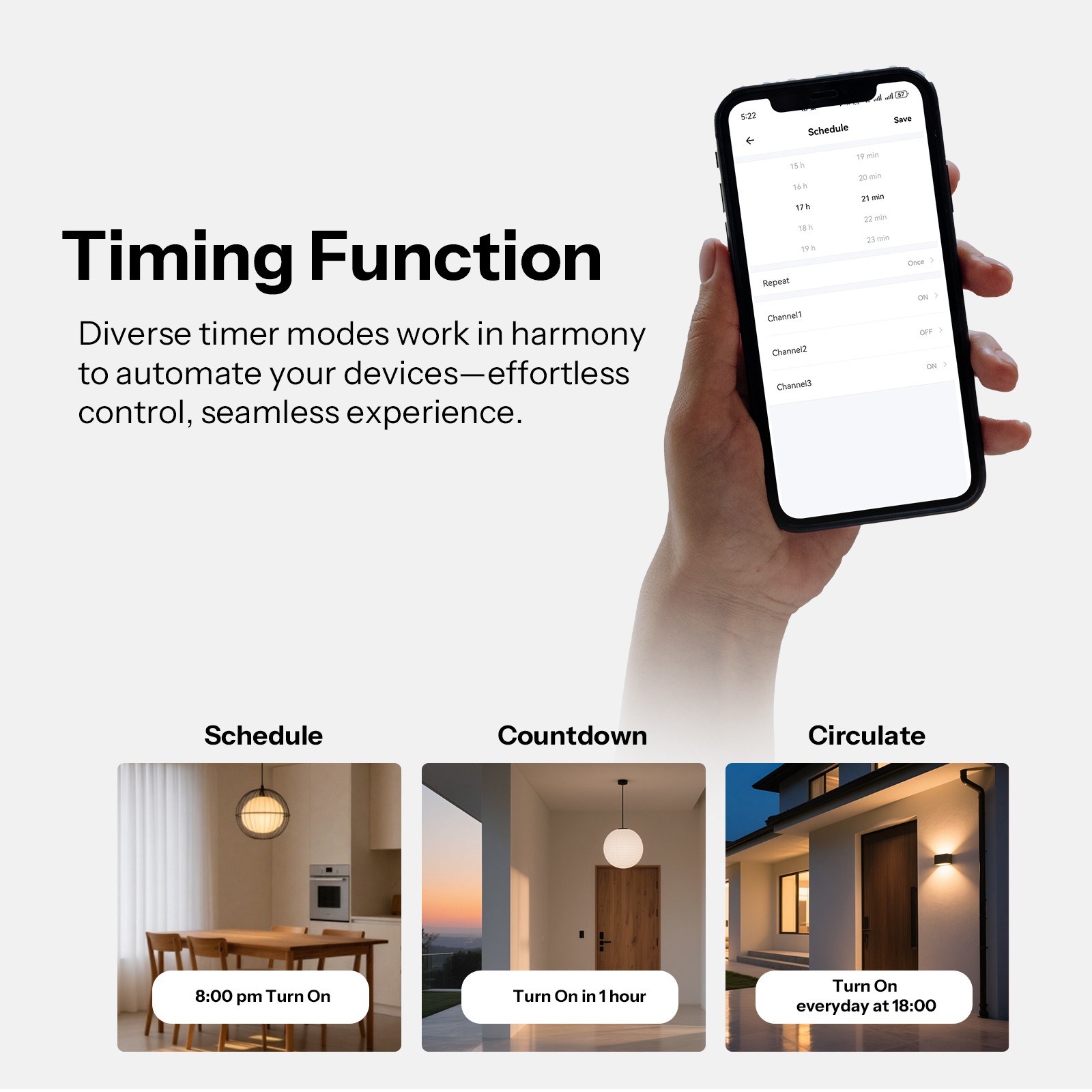 SONOFF WiFi Smart Touch Wall Switch with Night LED Indicator, Smart Light Switch