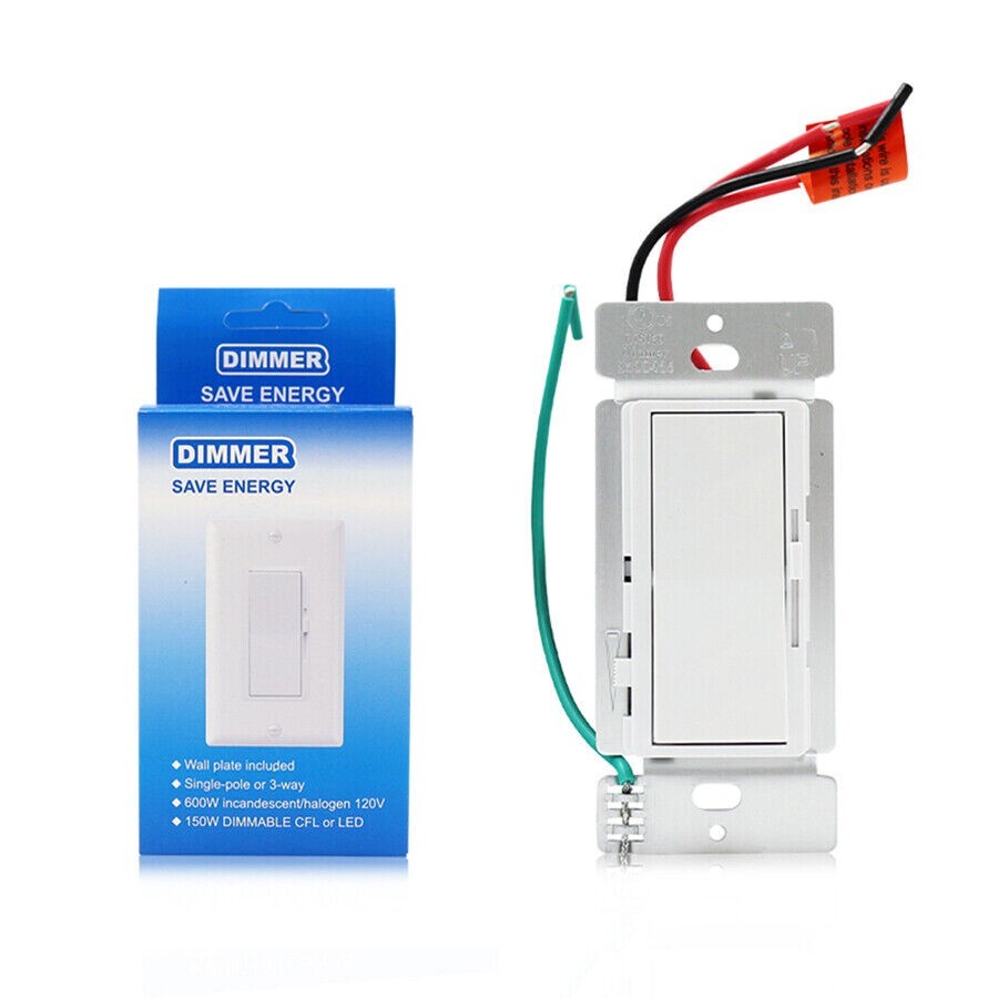 Decora Dimmer Light Switch Single Pole / 3-Way – LED / Incandescent / CFL 10 PK