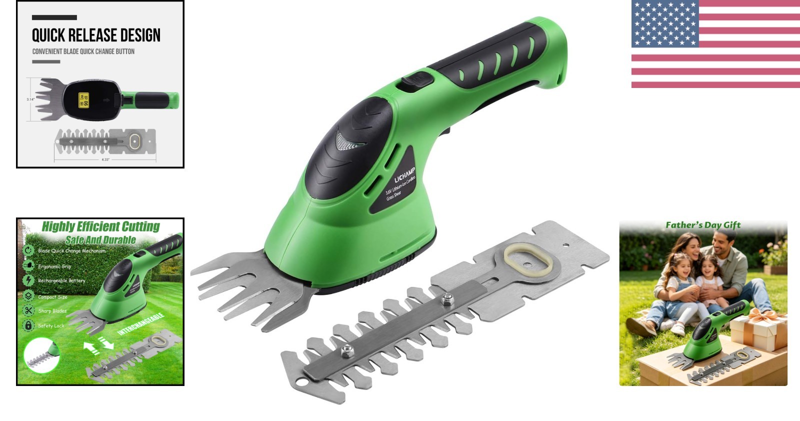 2-in-1 Electric Hand Held Grass Shear Hedge Trimmer Shrubbery Clipper Cordles…