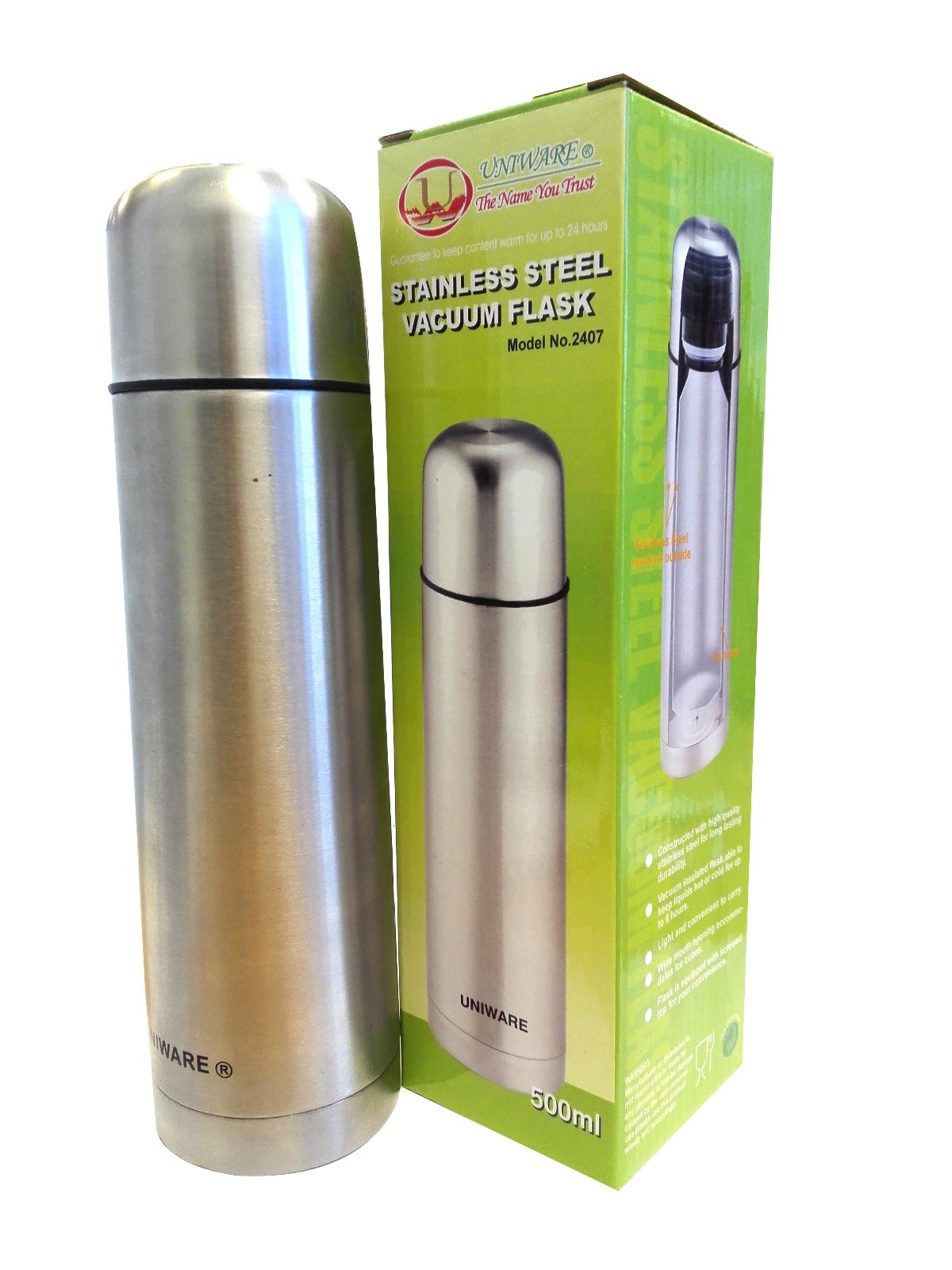 Stainless Steel Vacuum Flask Coffee Bottle Thermos 500 ml