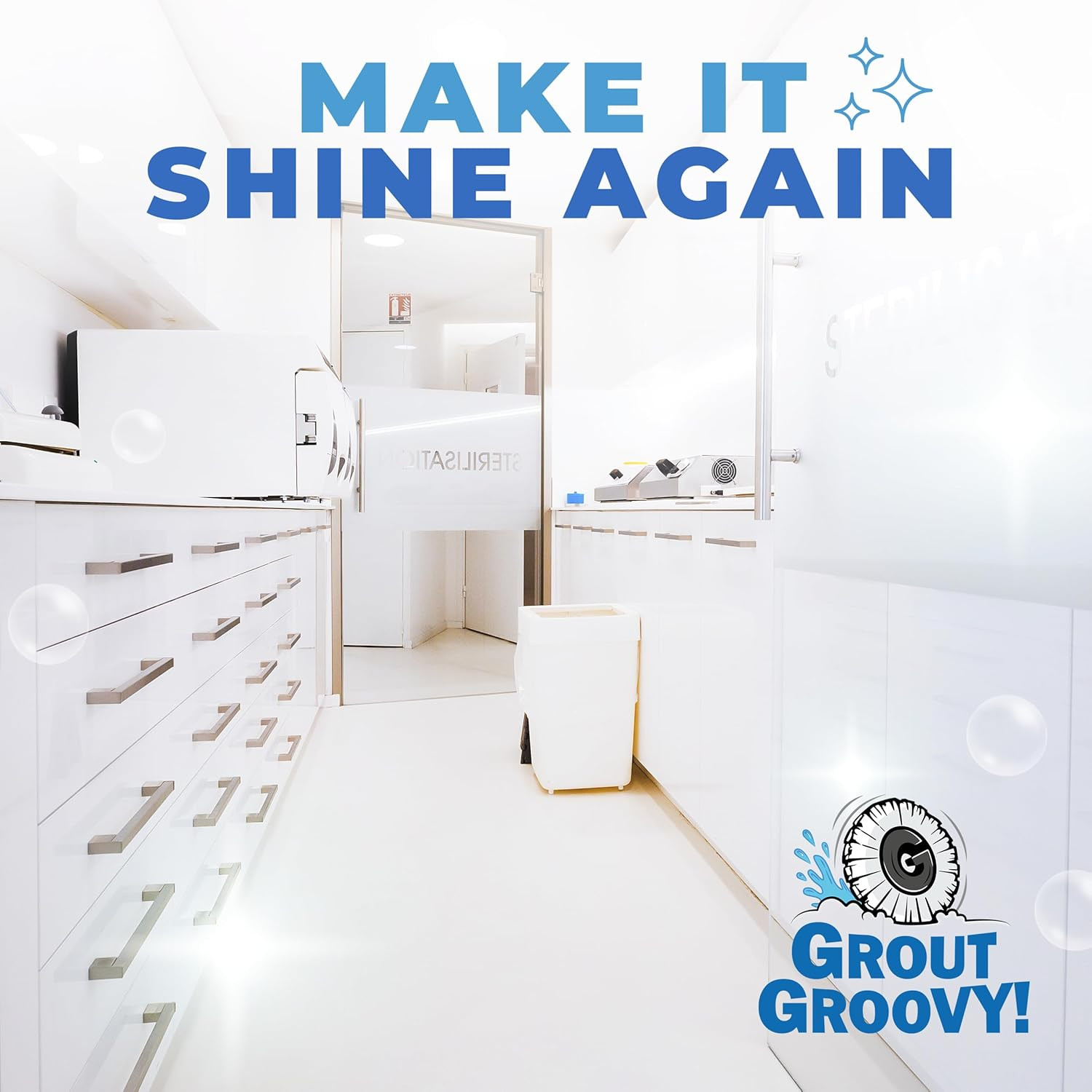 Electric Stand-Up Grout Cleaner Machine – Compact Lightweight Floor Scrubber for