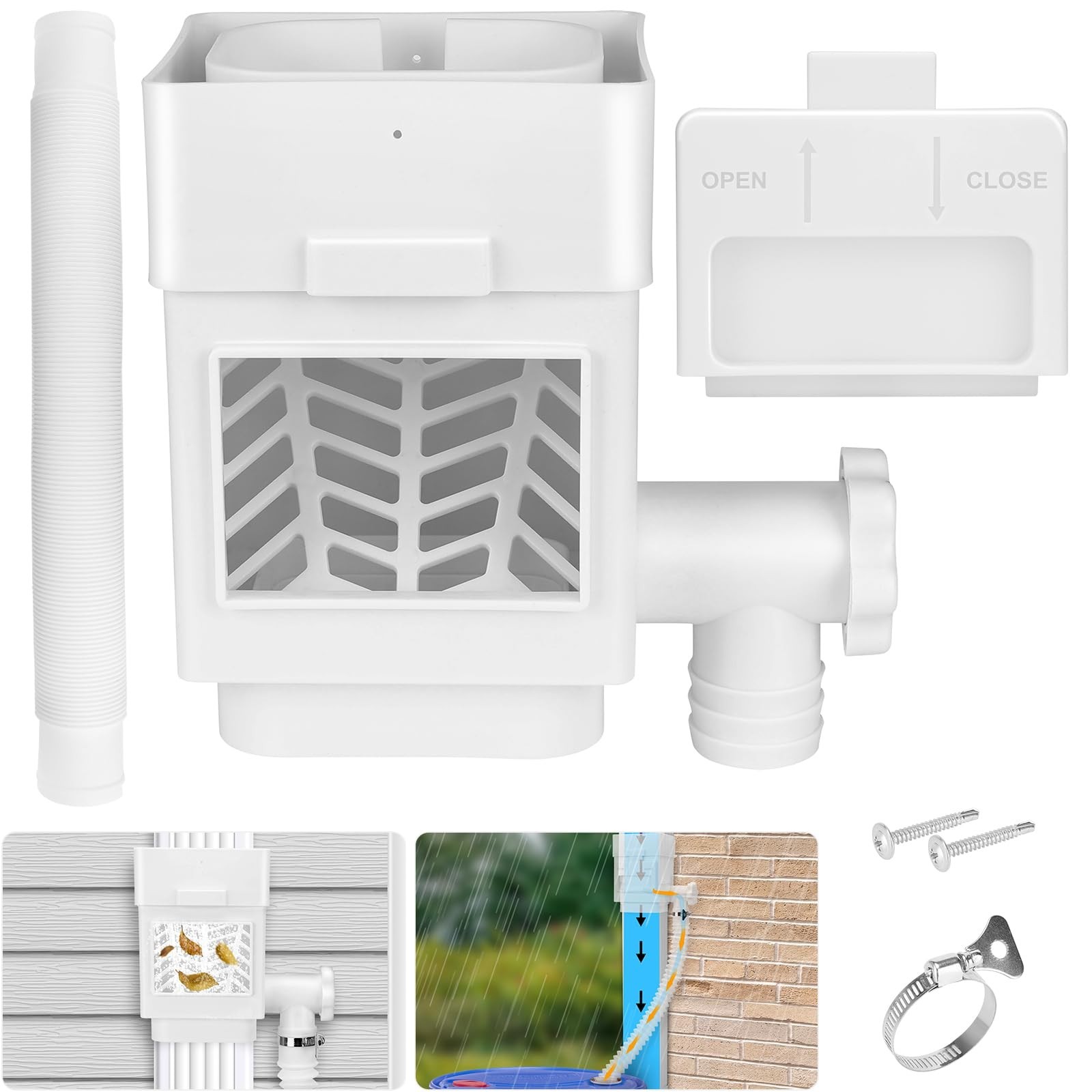 Downspout Diverter Fits for 2″x 3″ or 3″x 4″ Residential Downspouts