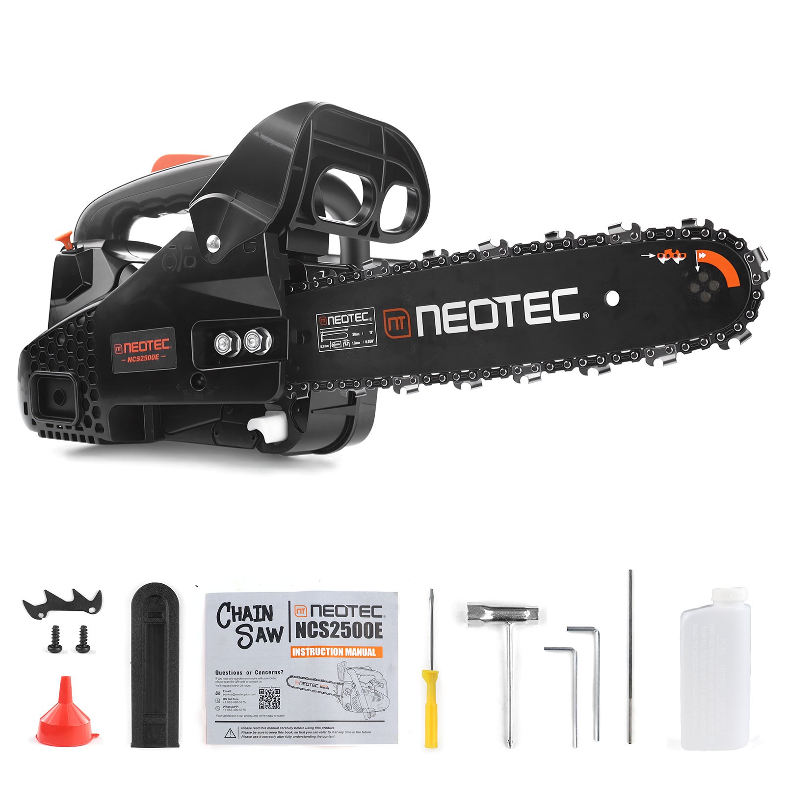 NEOTEC NCS2500E Gas Chainsaw Top Handle 12 inch Mini Ultra Light Climbing Saw