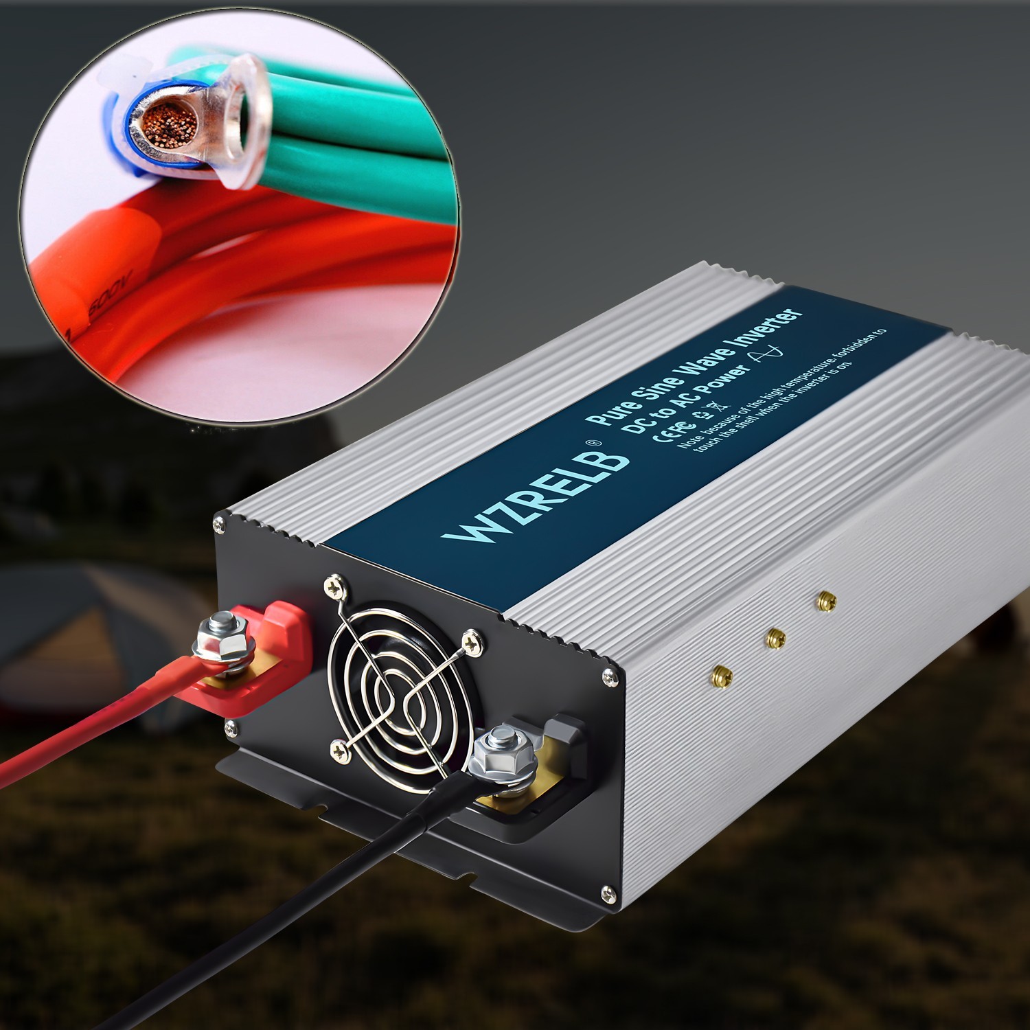 2000W Pure Sine Wave Inverter DC 12V to AC 120V Power Converter camp rv remote