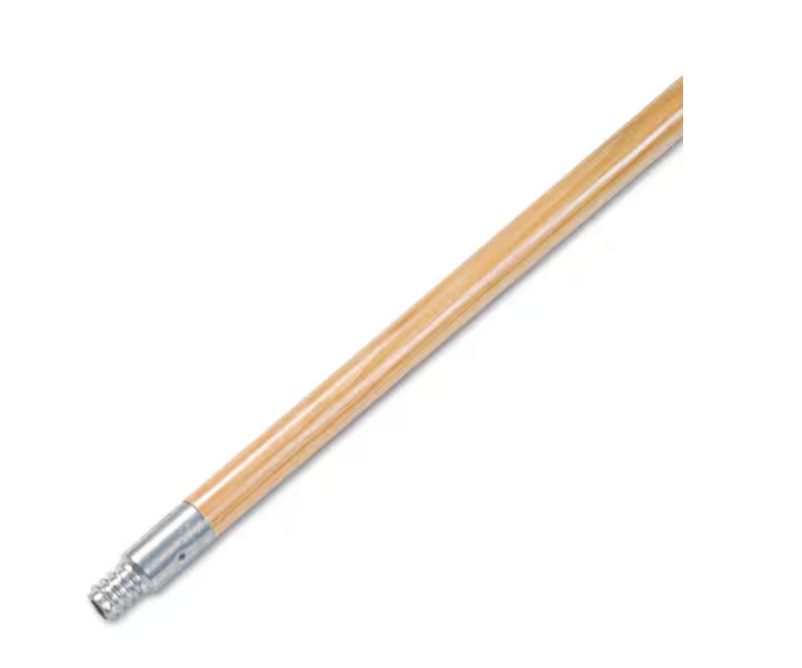 BWK136 0.94 in. x 60 in. Metal Tip Threaded Hardwood Broom Handle Natural