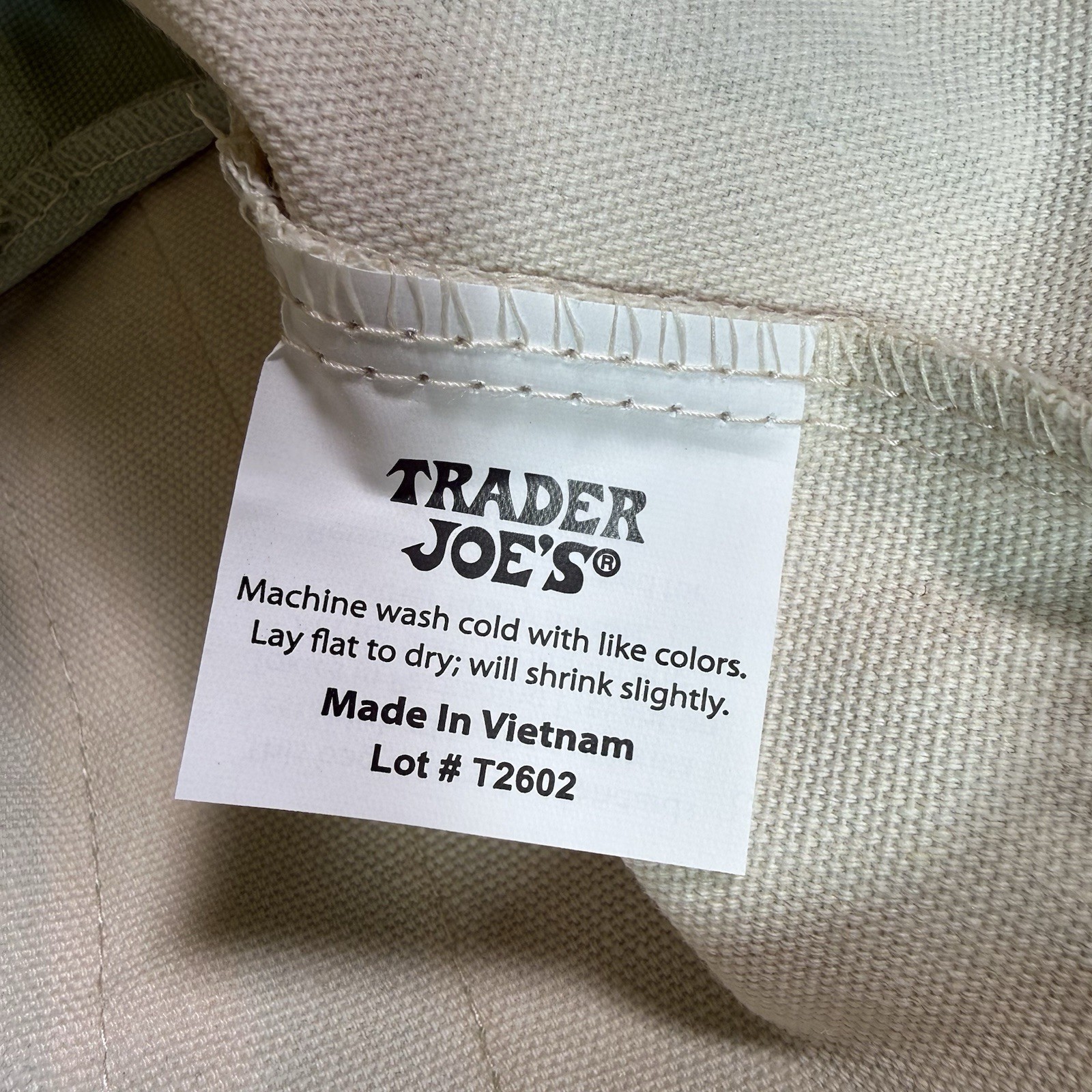 Trader Joe’s Striped Mini Canvas Tote Bag Pastel Green Summer 2026 Limited