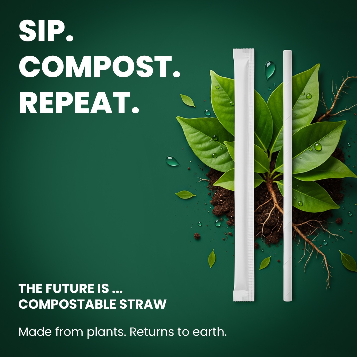 Arbor Paper Drinking Straw 7.5″White Ecofriendly Disposable Paper Straws 550 Pcs