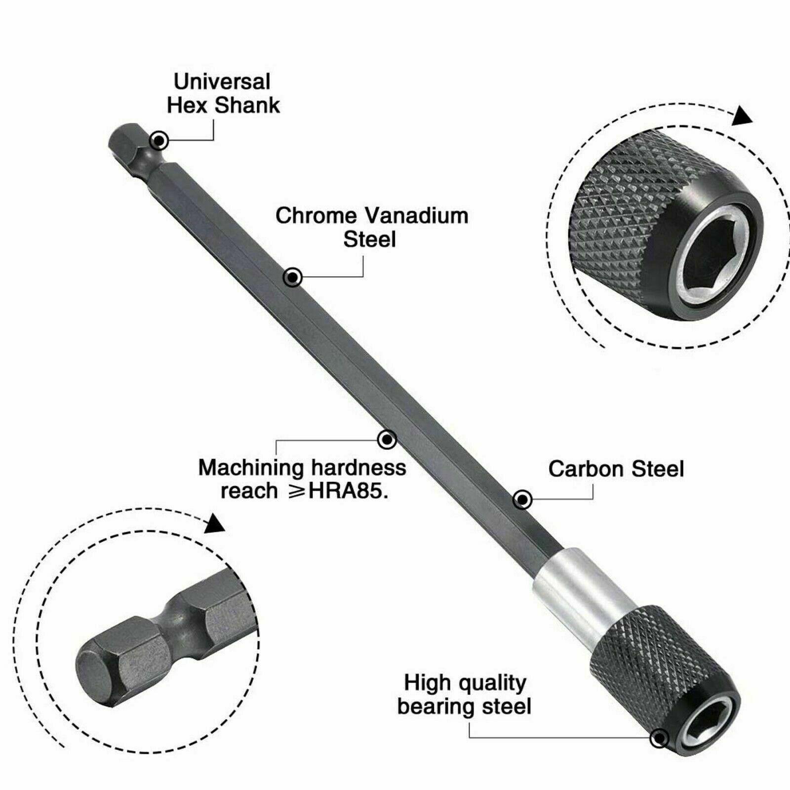 90°Right Angle Drill Adapter Extension Screwdriver Socket Holder Attachment Tool