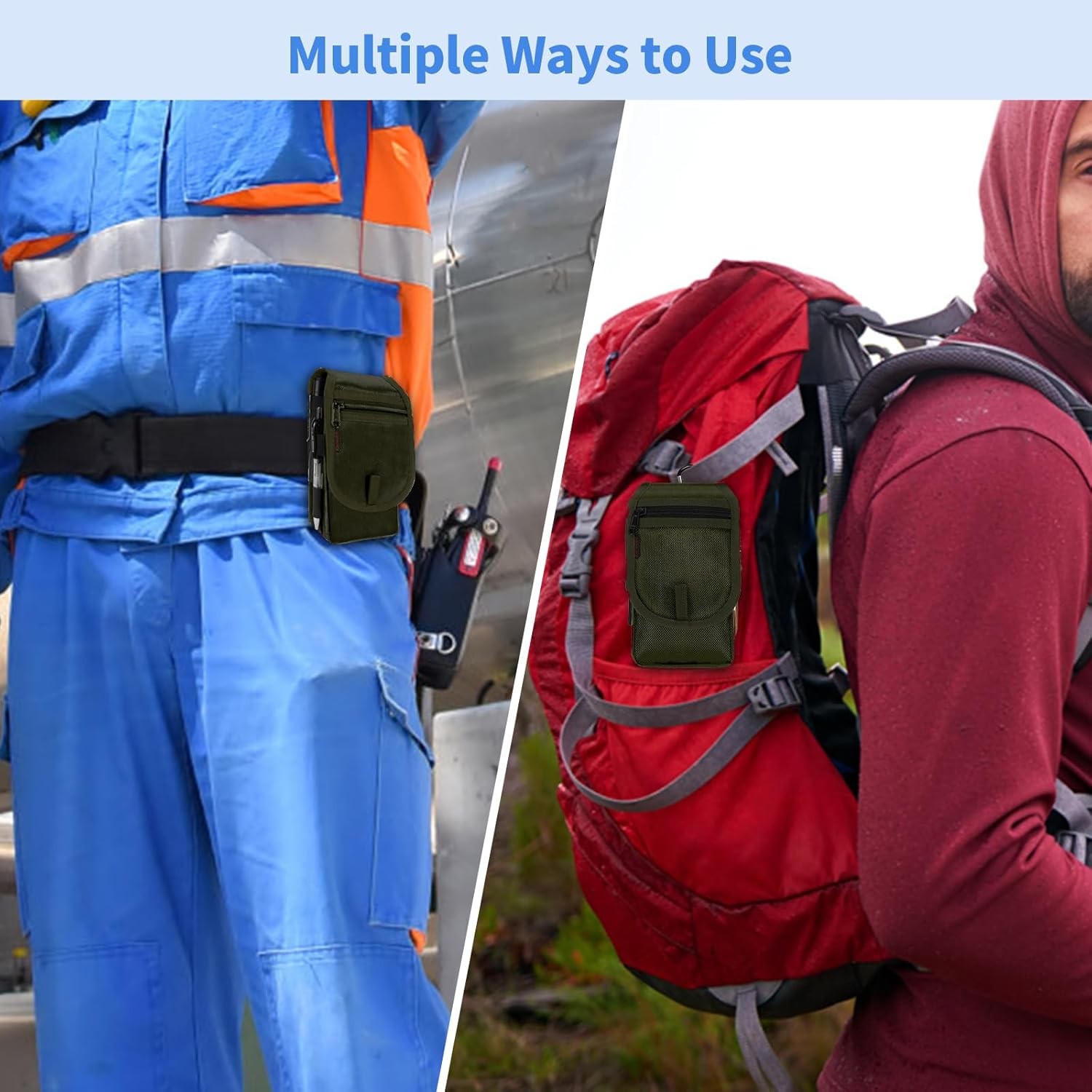 Belt Tool Pouch Multitool Organizer Holster Nylon Bag for EDC Gears Cellphone