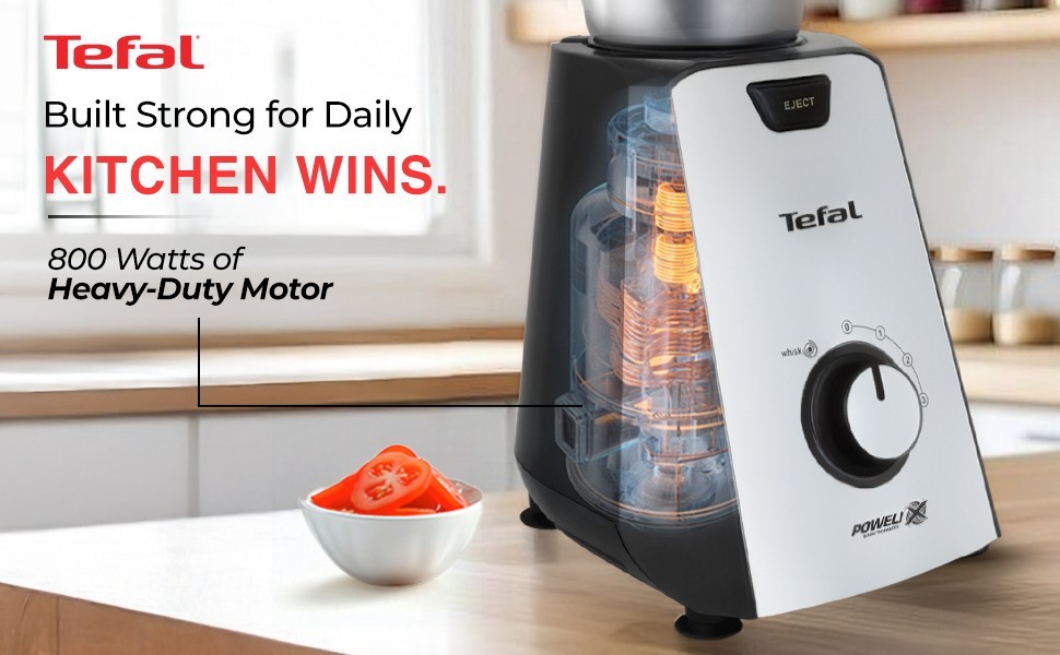 Tefal Mixer Grinder 800W PoweliX Blade Fast Grinding Fruit Filter Blender Jar
