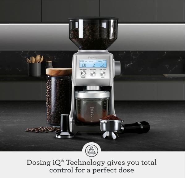 Breville BCG820BSS Smart Grinder Pro for Coffee and Espresso, Brushed Stainless