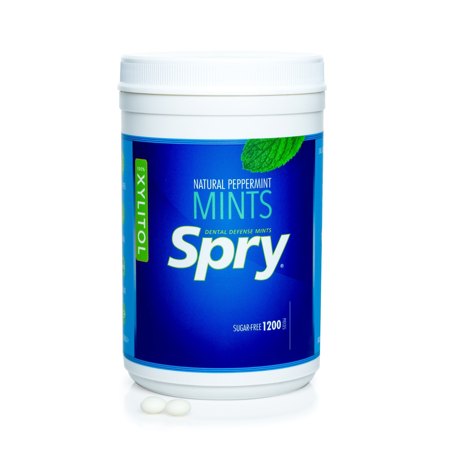 Spry Xylitol Natural Peppermint Sugar Free Candy – 1200 Count (Pack of 1)