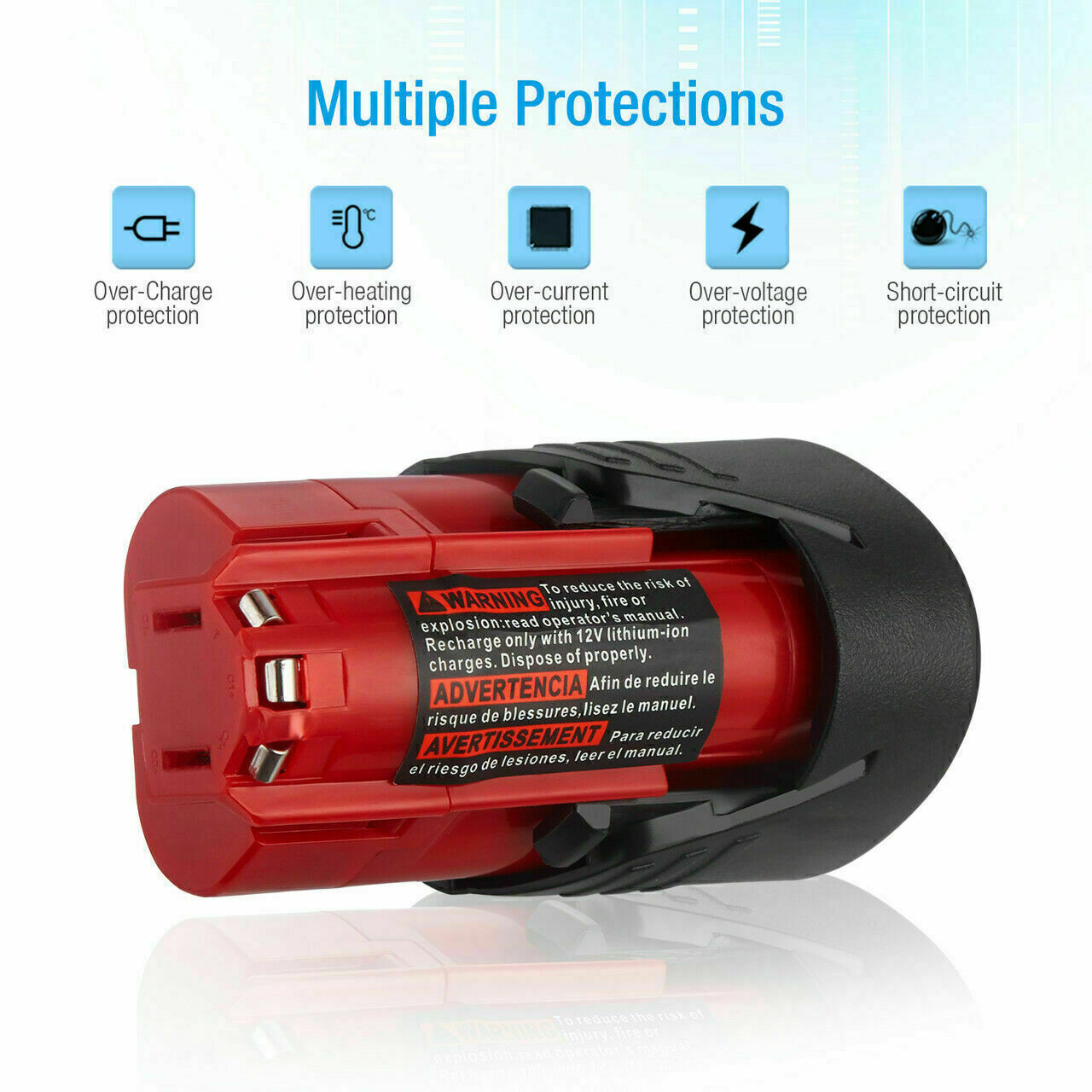 1-2x 3.5Ah For Milwaukee 12Volt Battery For M12 Lithium 12V 48-11-2420 Capacity