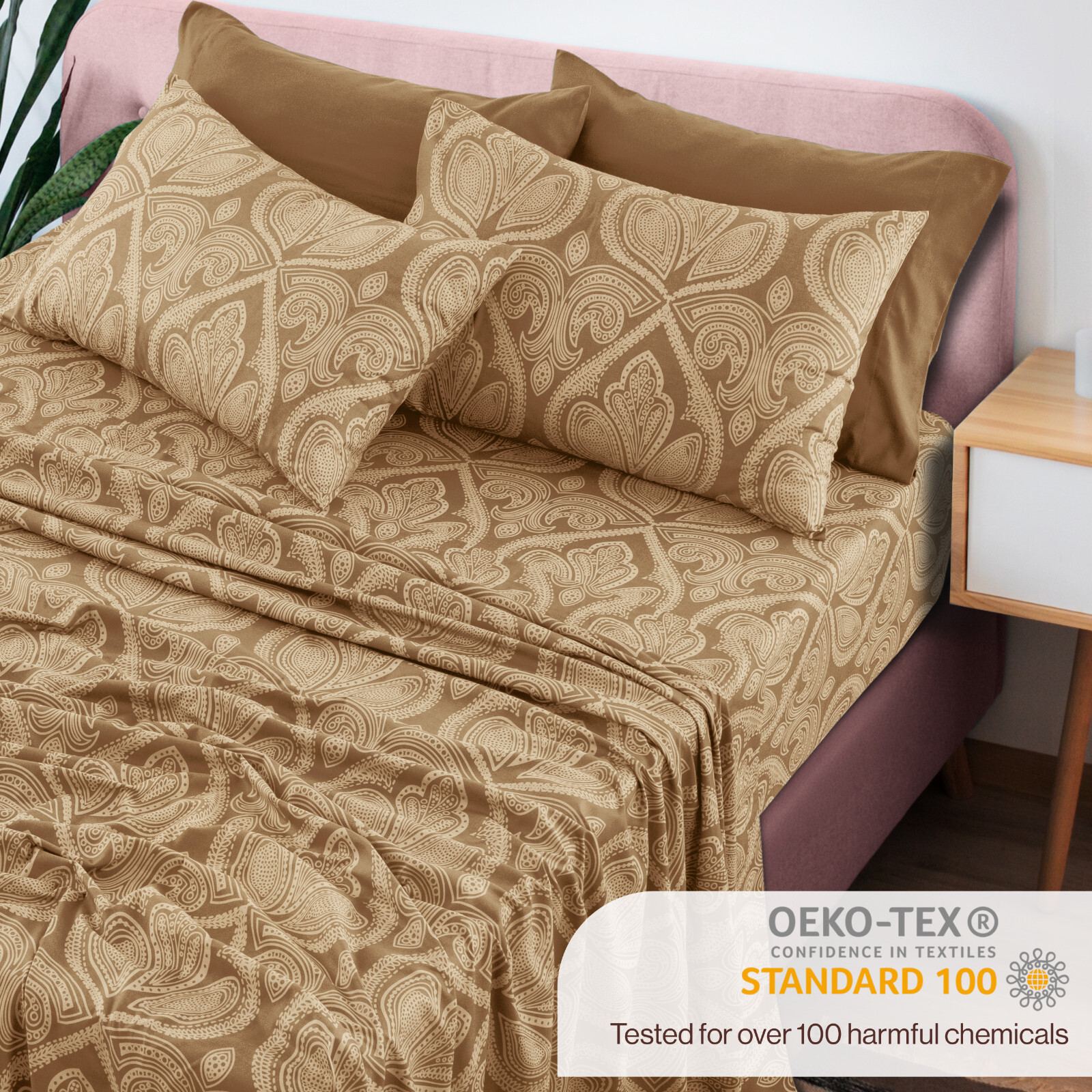 6 Piece Bed Sheets Set Luxury Microfiber Ultra Soft Deep Pocket Bedding Sets