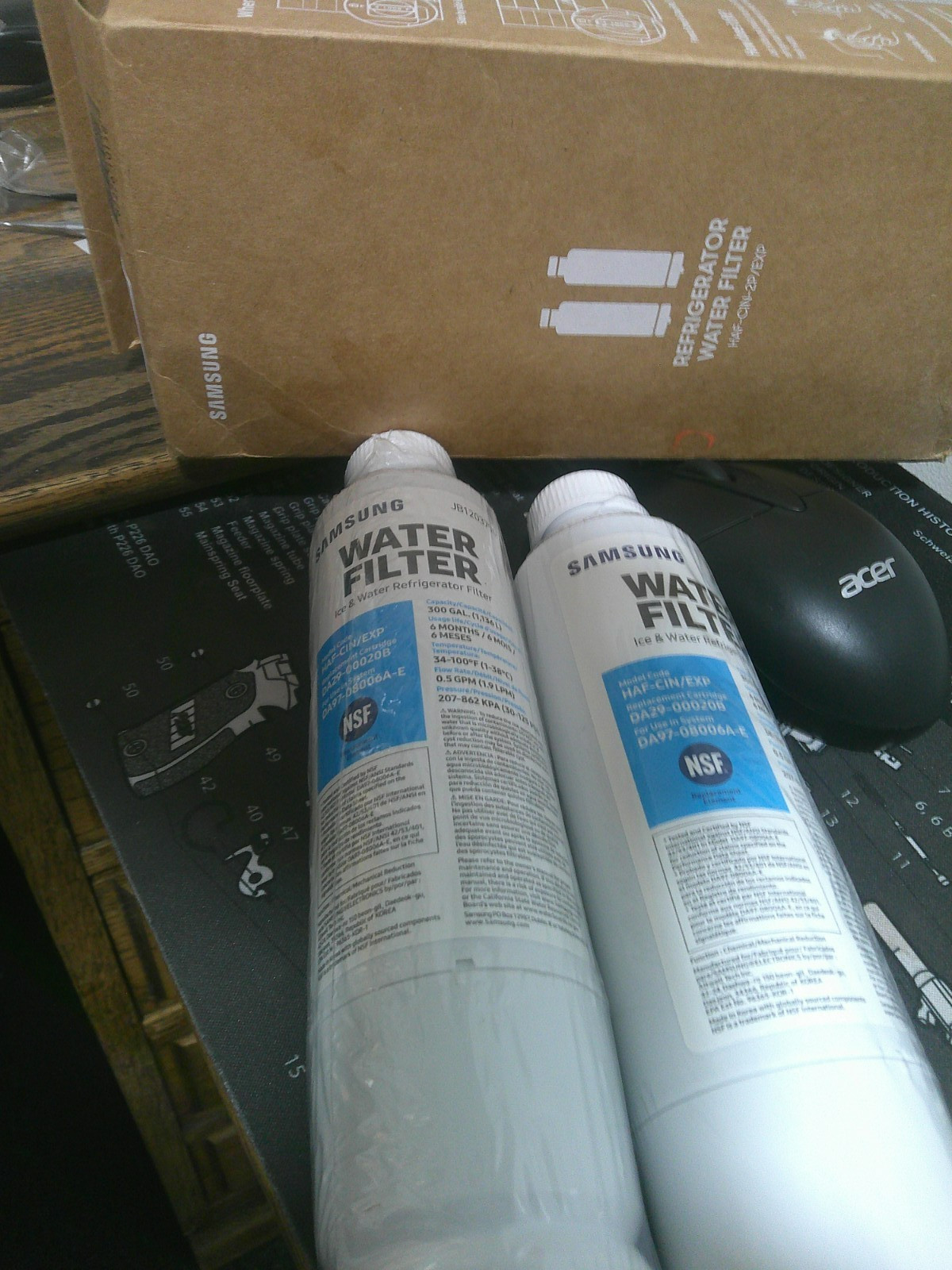 2 PACK Genuine Samsung DA29-00020B HAF-CIN/EXP Refrigerator Water Filter (New)