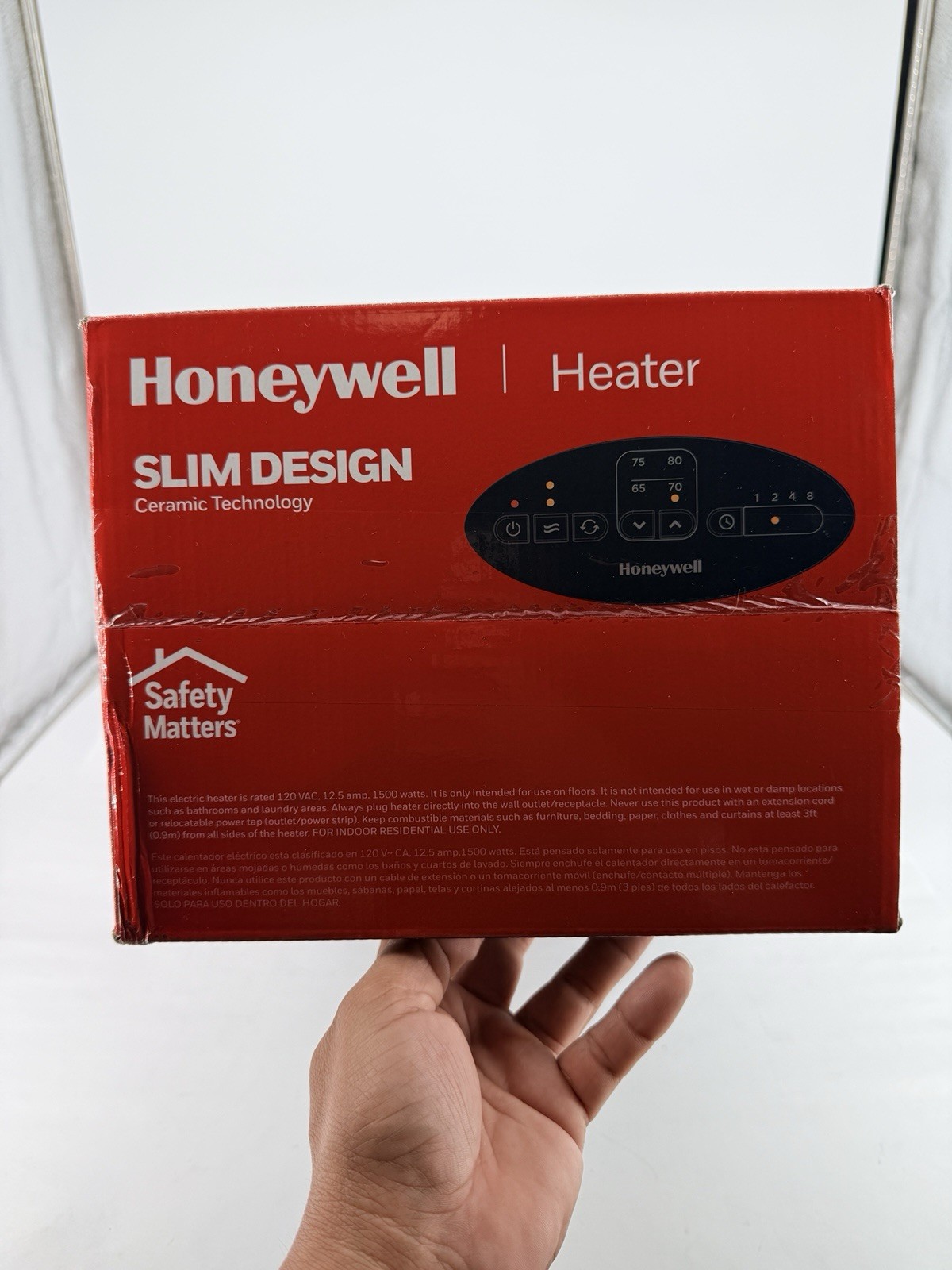 Honeywell Slim Design Ceramic Tower Heater 1500W Digital Oscillation