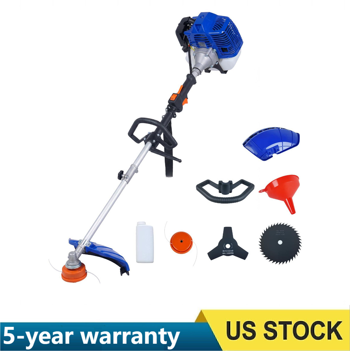 43CC Weed Wacker Gas Powered, 3-in-1 Gas Weed Eater 2-Cycle String Trimmer Yard