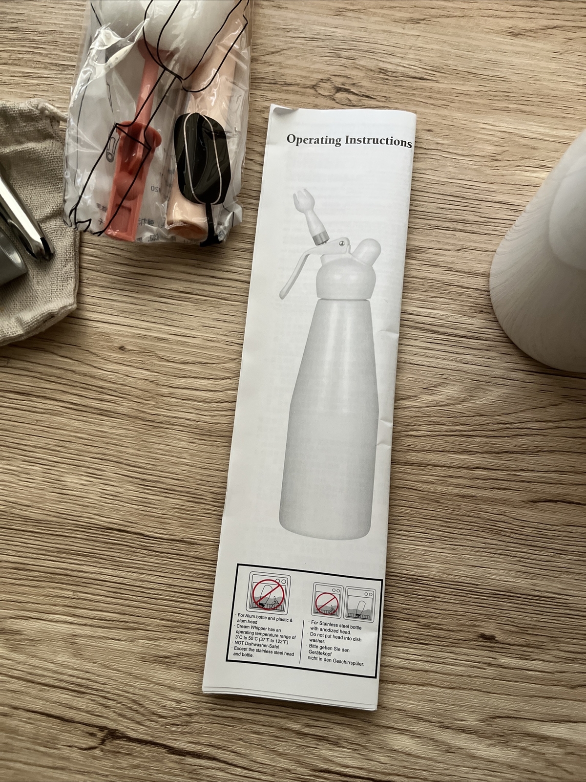 White Whipped Cream Dispenser Maker Aluminum Charger NOT Included NEW