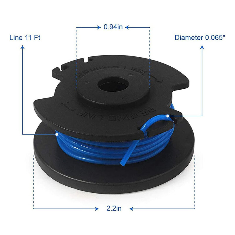 3-10Pcs String Trimmer Spool Lines For Ryobi One+ 18V 24V 40V Weed Eater w/ Caps