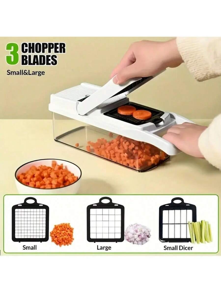 15-in-1 Vegetable Chopper Onion Dicer Fruit Cutter Mandoline Slicer Kitchen Food