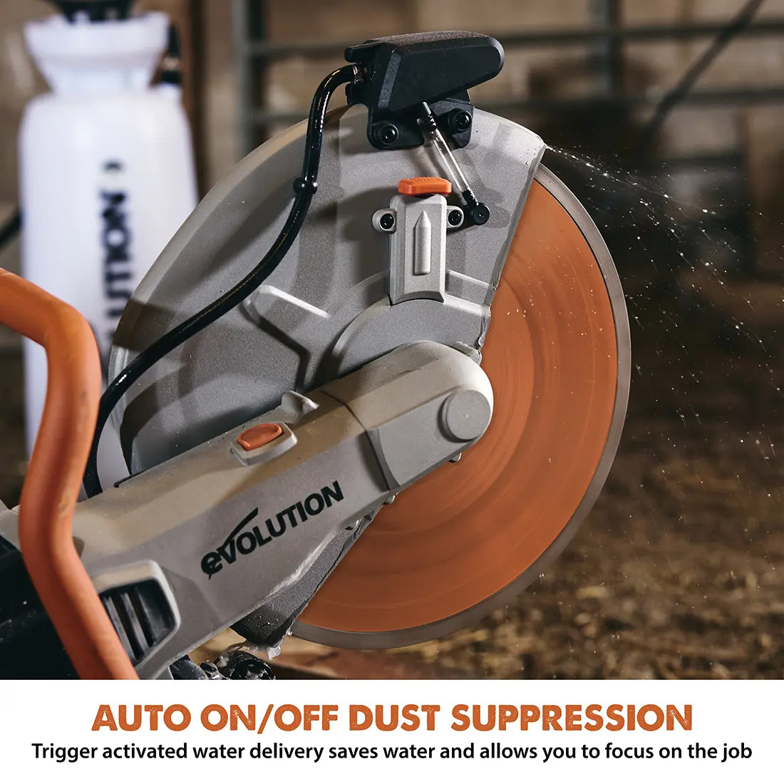 Evolution R14DCT | 14 in. | Electric Concrete Cut-Off Saw | Disc Cutter | Water