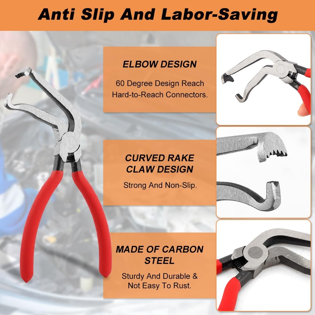 Lixternum 4 Pieces Electrical Disconnect Pliers for Cars, Automotive Electric…