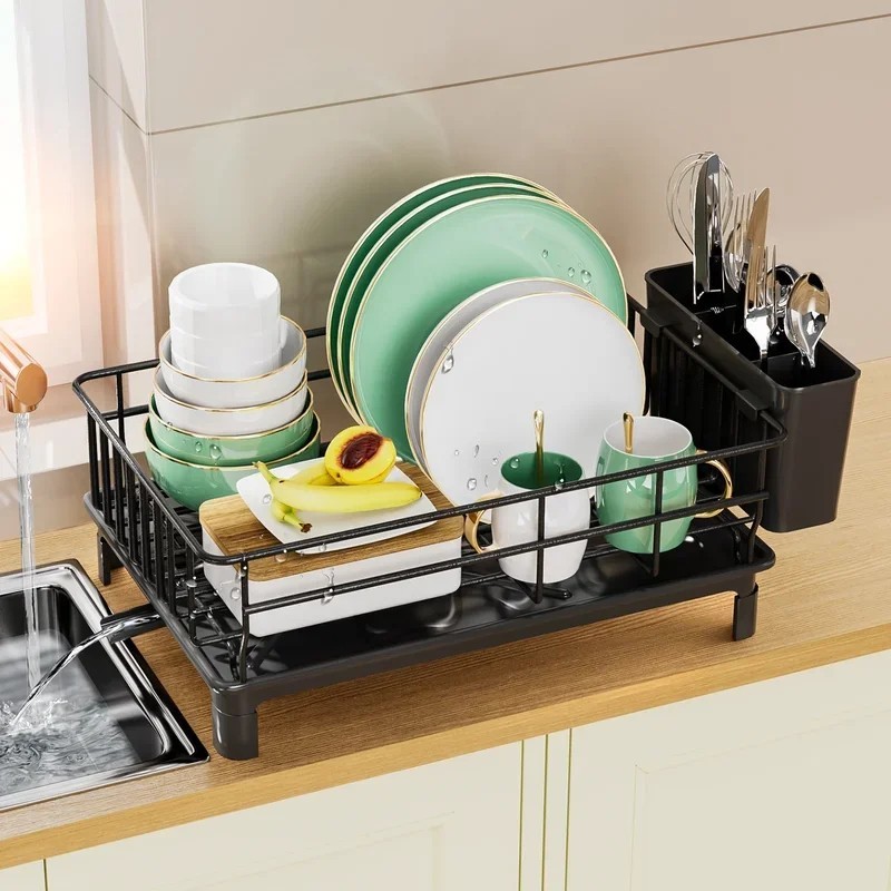 Dish Drying Rack Dish Drainer for Kitchen Counter, Large Dish Rack