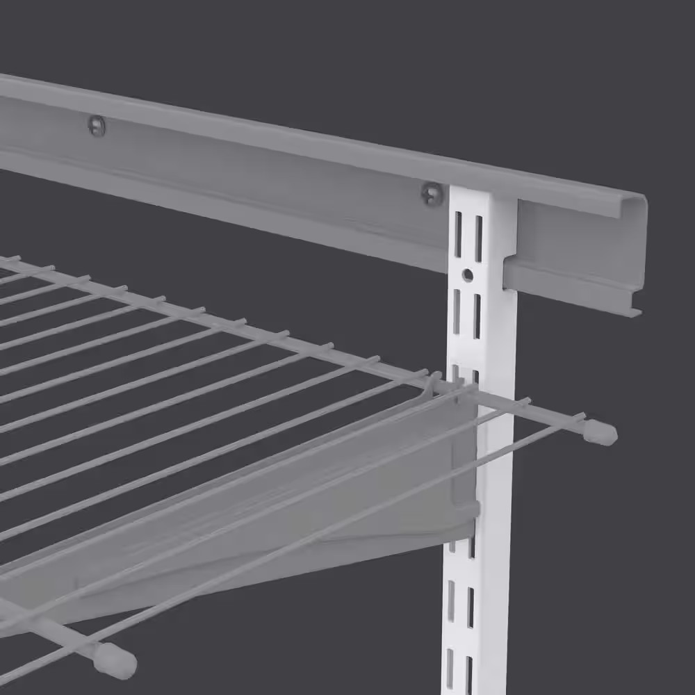 Shelf Track 60 In. X 1 In. White Standard Contractor Pack (6-Pieces)