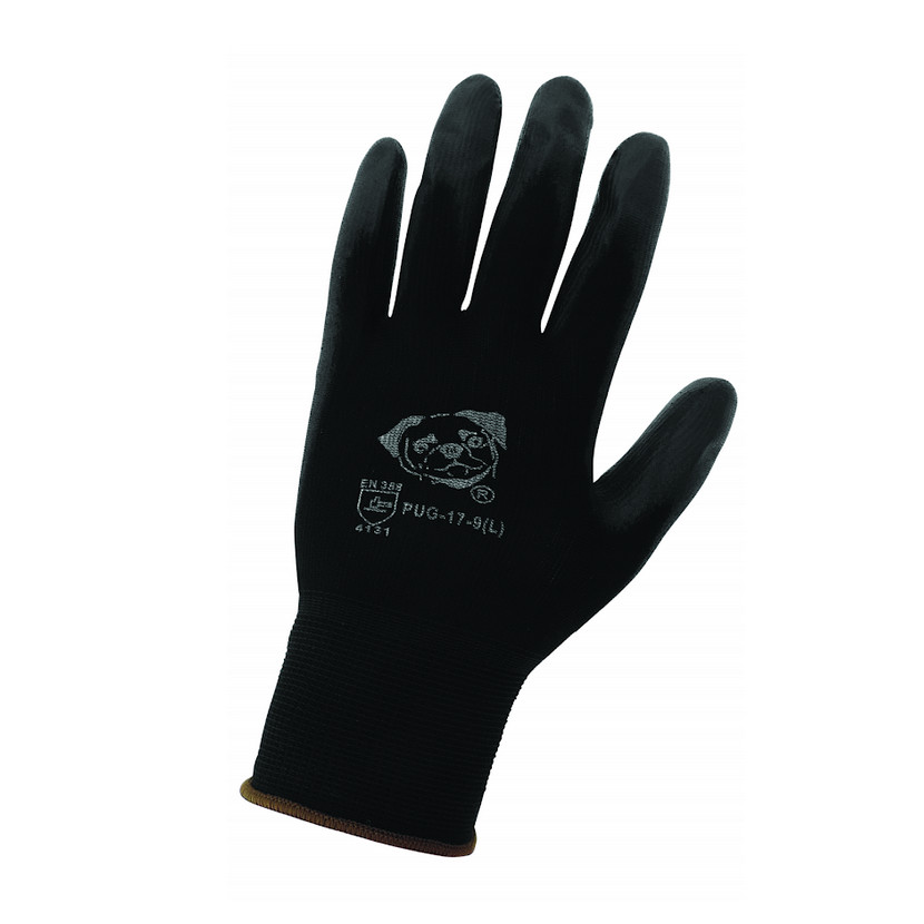POLYURETHANE COATED GENERAL PURPOSE NYLON WORK GLOVES PUG17 LIGHTWEIGHT (XS-XXL)