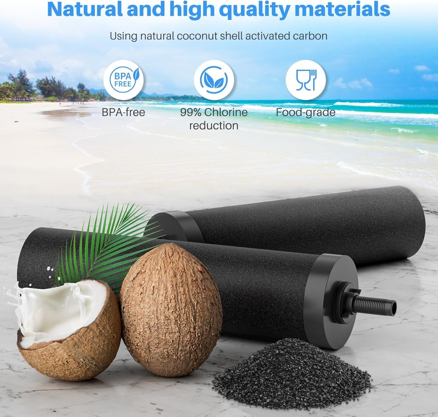 Water Filter Replacement for Berkey® BB9-2 Water Filter,Black Berkey Filters Pur