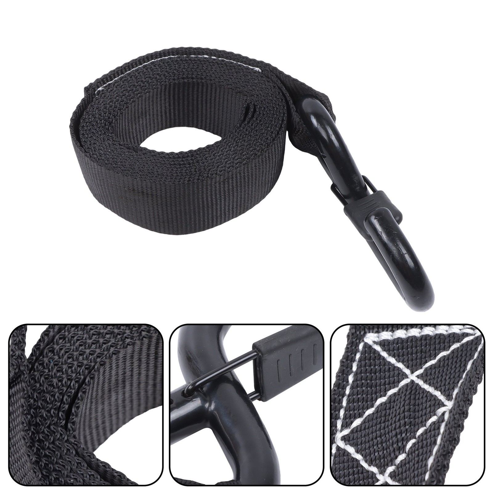 Ratchet Straps (4 Pack) – 5,208lbs Break Strength 1.6″x8′ Black Tie Down Straps