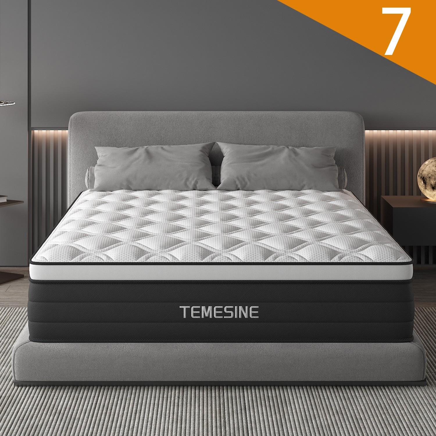 12″ 14″Gel Memory Foam Hybrid Spring Mattress Twin Full Queen King Bed in A Box