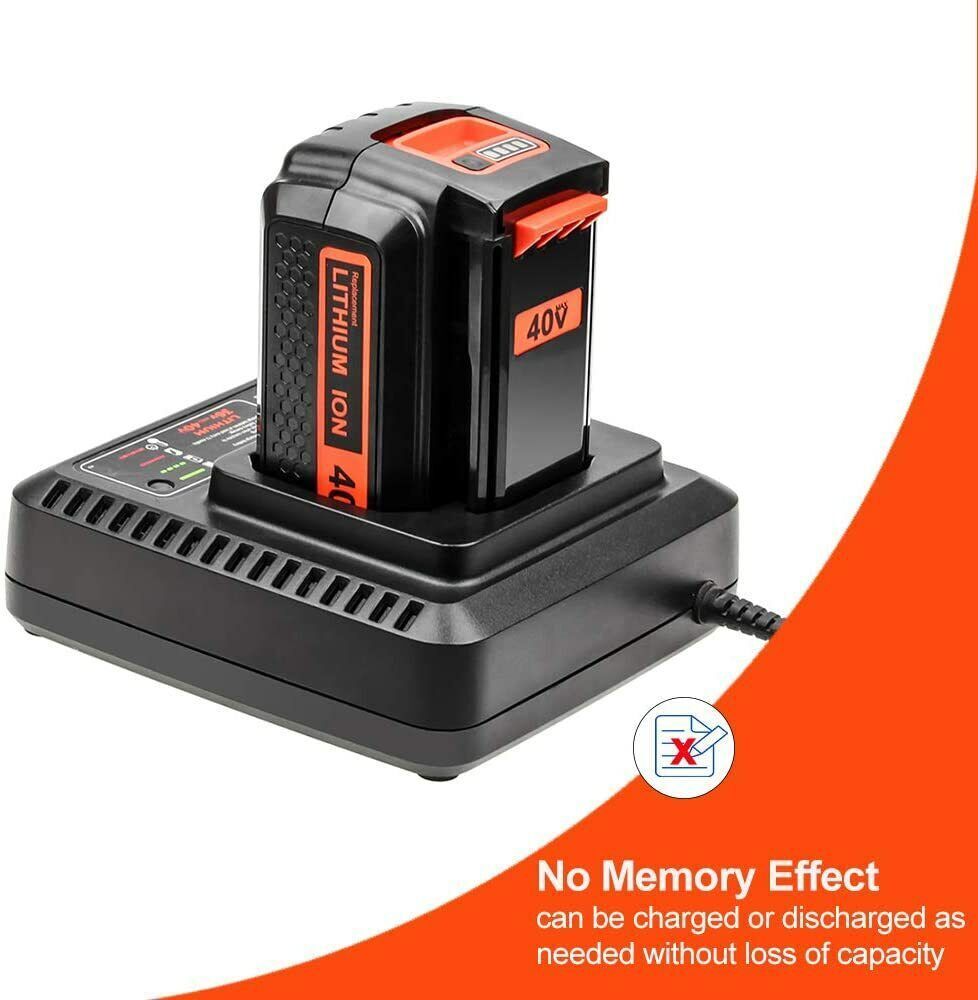 40V MAX Lithium Ion Battery 4.0Ah for Black & Decker 40Volt LBXR36 LBX2040 LBX36