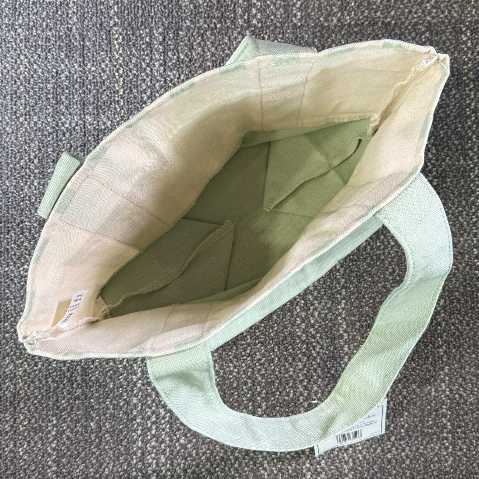 Trader Joe’s Striped Mini Canvas Tote Bag Pastel Green Summer 2026 Limited