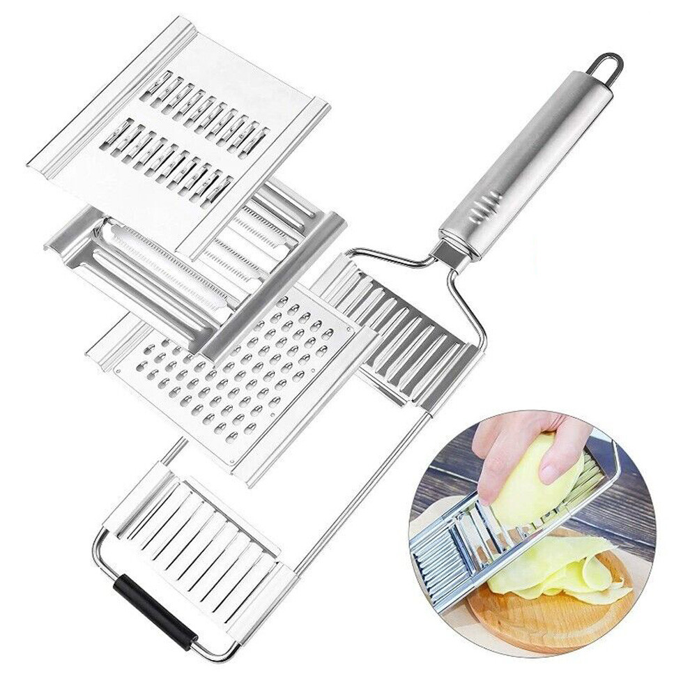 4 in 1 Vegetable Slicer Shredder Grater Cutter Manual Carrot Potato Grater Lot
