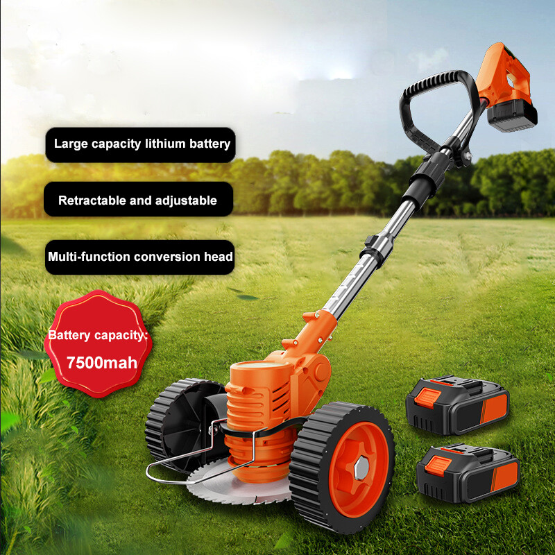 Electric Cordless Grass String Trimmer Lawn Edger Weed Wacker Cutter & 2 Battery