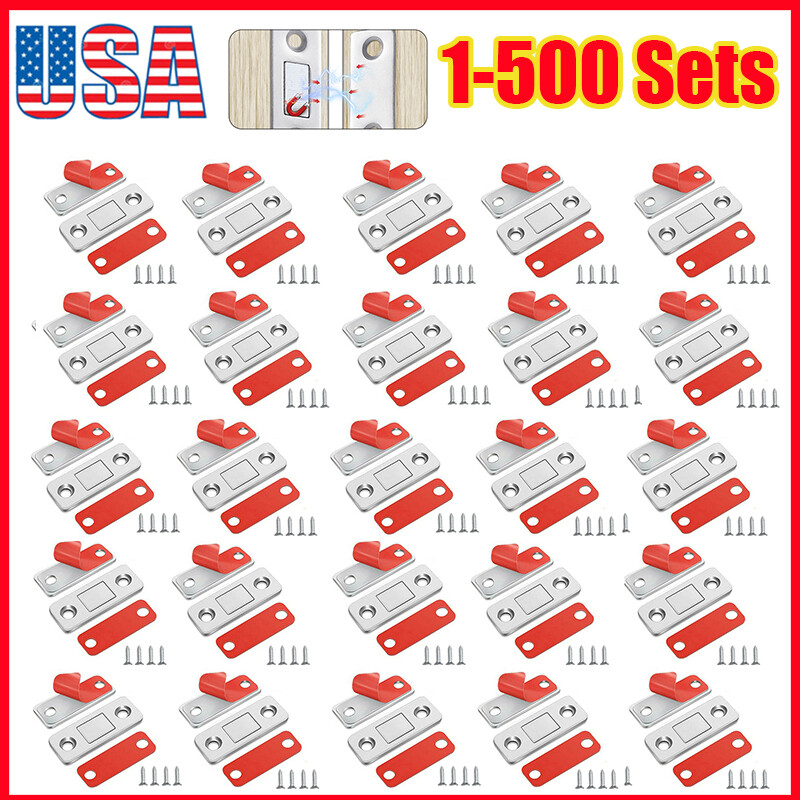 Strong Magnetic Door Closer Cabinet Catch Latch Cupboard Ultra Thin Closures LOT