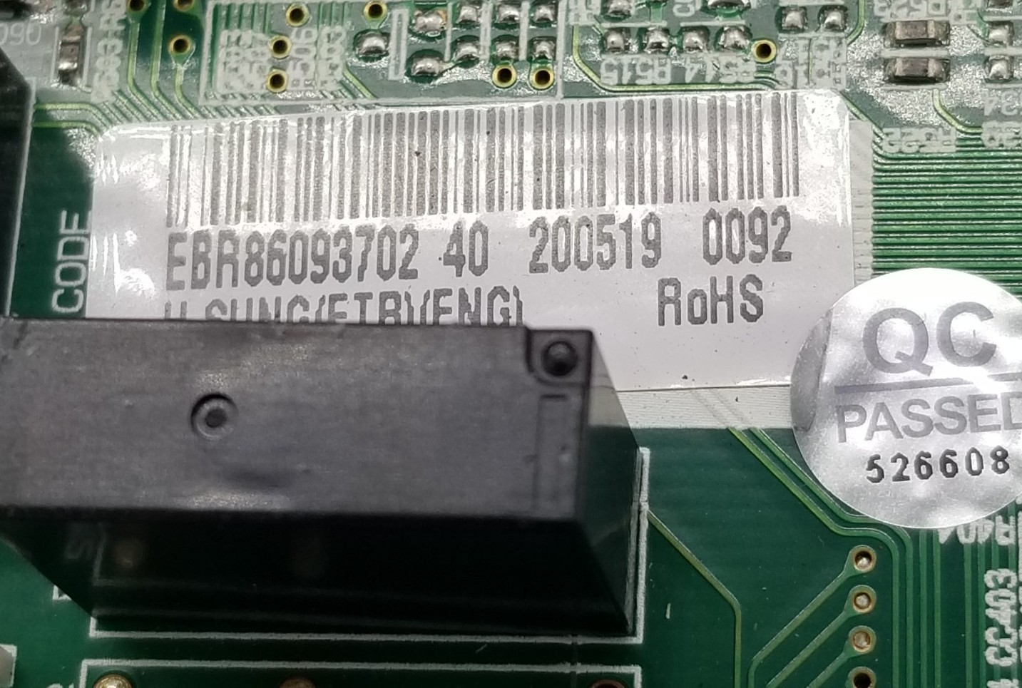 OEM LG Fridge Control EBR86093702 1-Year Warranty Free Same Day Ship