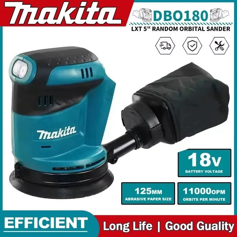 Makita DBO180Z 18V Brushless Cordless Rechargeable Disc Random Orbital Sander