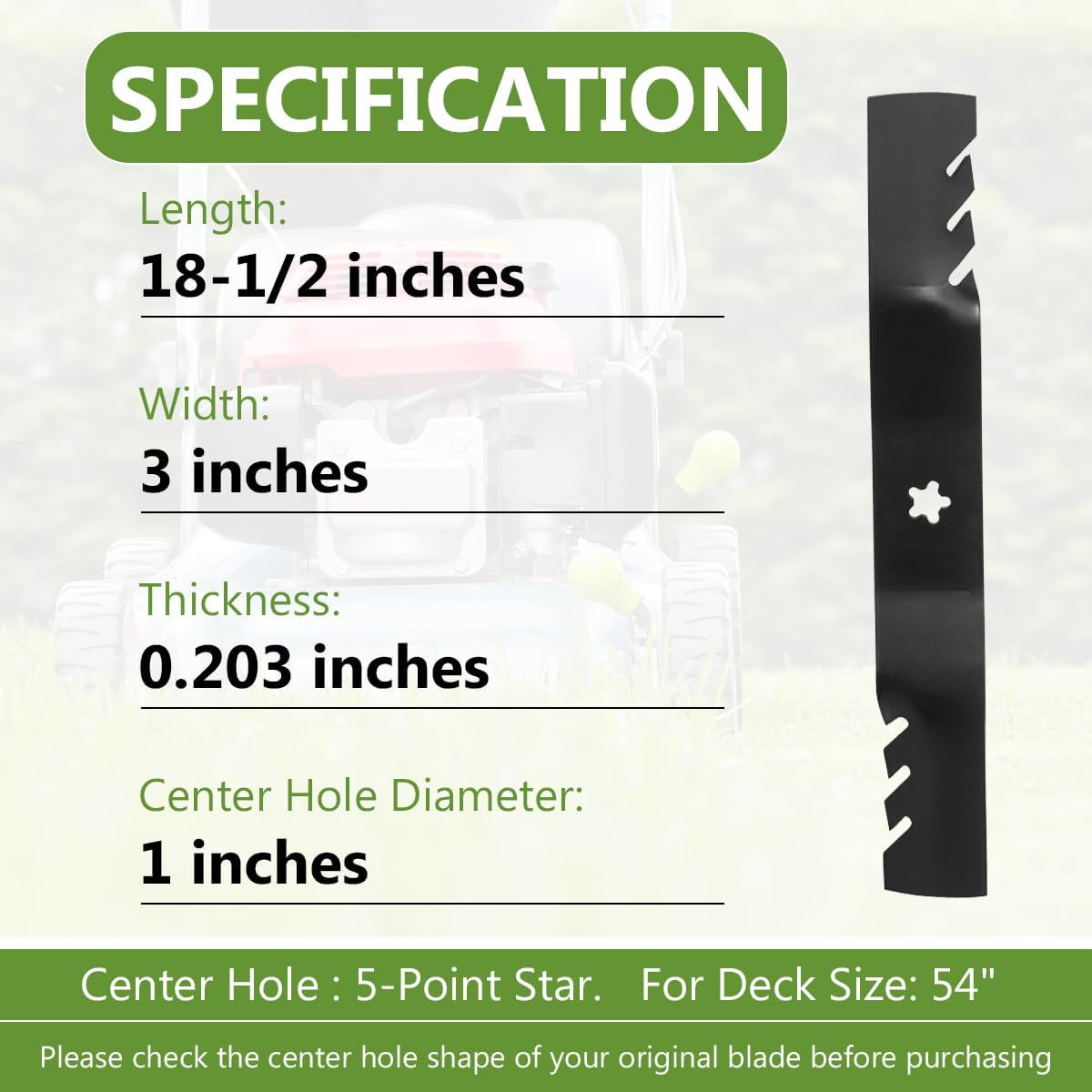 532187256 Commercial Mulching Blades for Husqvarna Z254F Z254 MZ54 LGT2654 YTH24