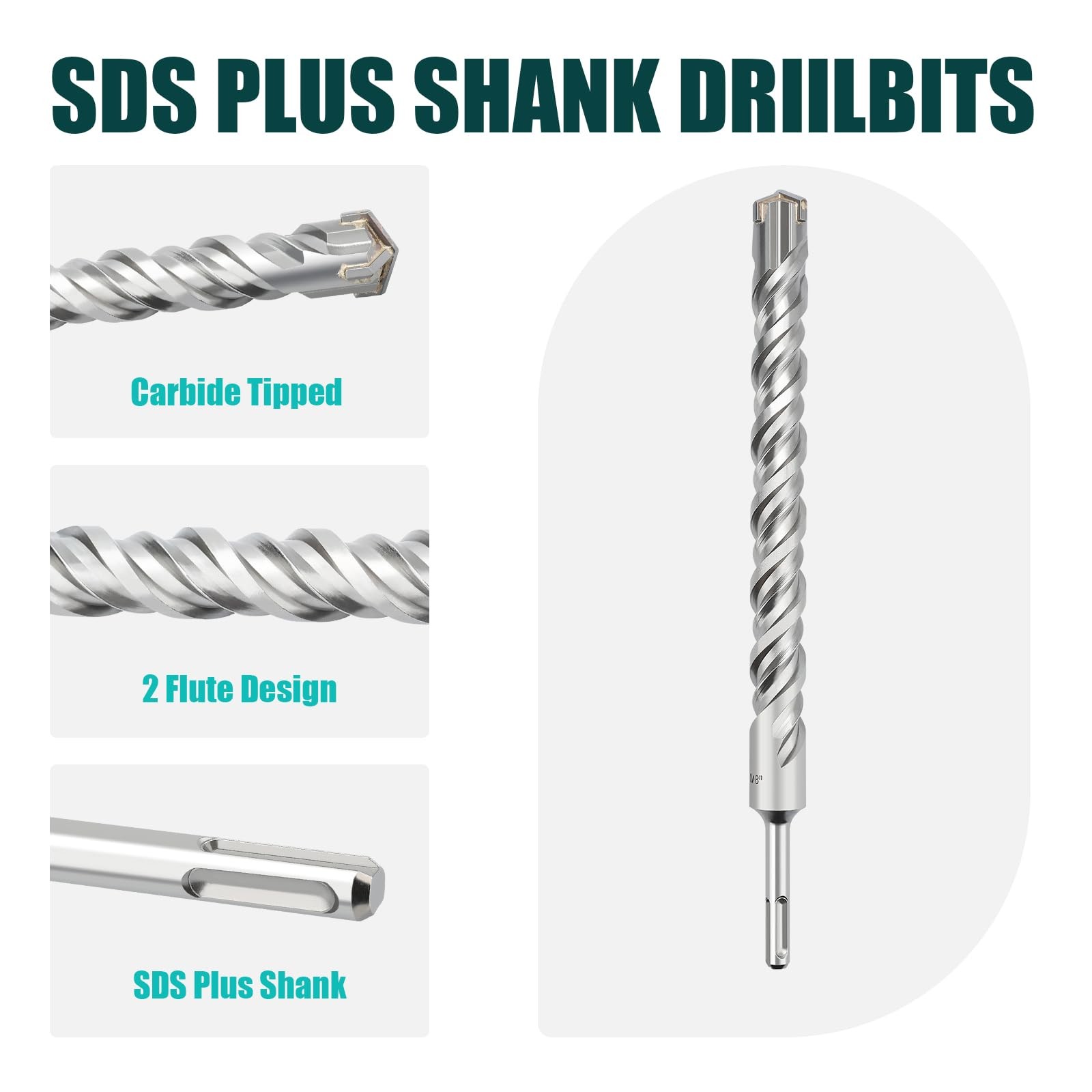 7/8 in x 14.2 in (22 x 360mm) SDS Plus Rotary Hammer Drill Bit, Concrete Dril…