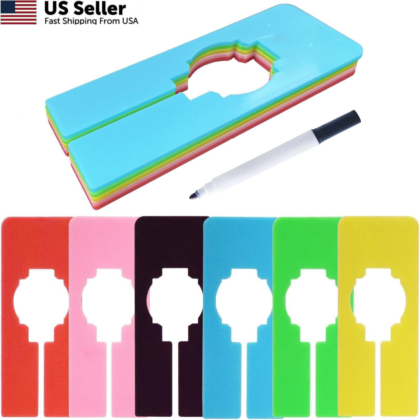 30 Pcs Dividers for Hanging Clothes, Clothing 2 x 5.4 x 0.08 inches, Colorful