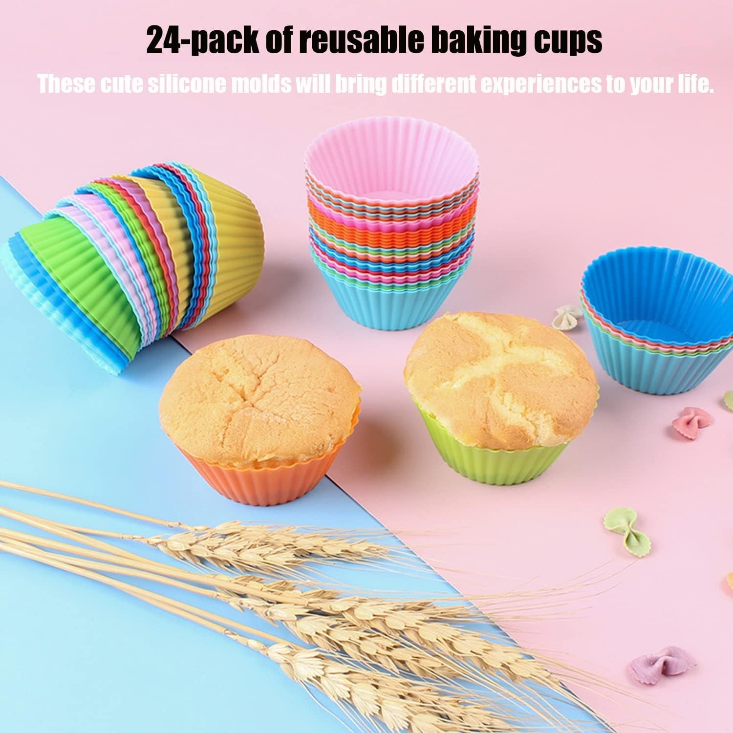 Reusable Silicone Muffin Cups – Easy Clean Non-Stick Bakeware Set